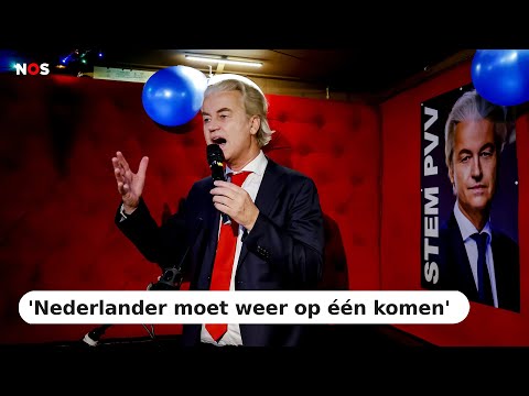 Eerste reactie Geert Wilders (PVV): 'Met 35 zetels willen we, en gaan we ook besturen'