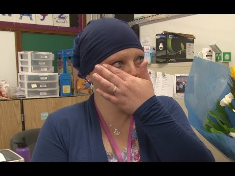 A touching surprise for a young kindergarten teacher fighting cancer