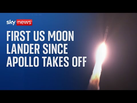 First US moon lander since Apollo blasts off