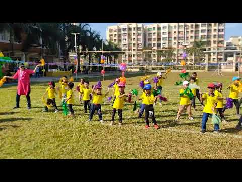 Cheer leading performance by Jr. Kg and Sr. Kg students