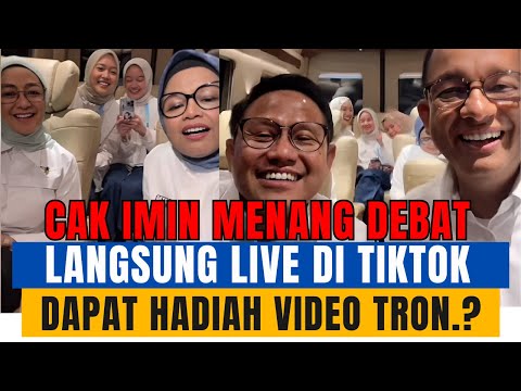 Habis Debat Cak Imin Langsung LIVE di TIktok Singgung Pertanyaan Recehan.?