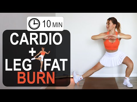 10 min LOW IMPACT CARDIO WORKOUT + LEG FAT BURN | NO EQUIPMENT