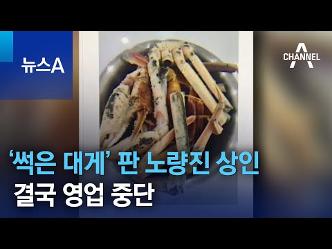 &lsquo;썩은 대게&rsquo; 판 노량진 상인, 결국 영업 중단 | 뉴스A