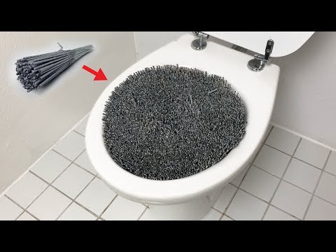 1000 Sparklers vs Toilet