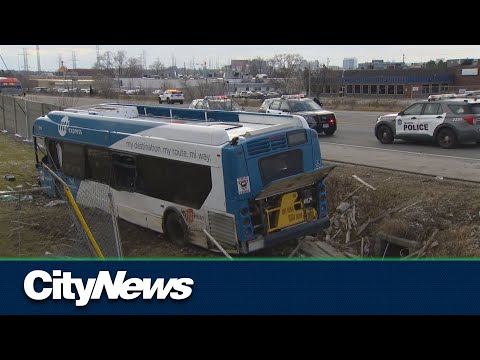 12 people taken to hospital after crash involving Mississauga transit bus