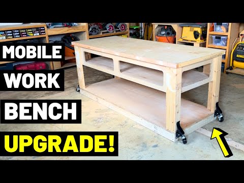 This Mobile Workbench is WAY BETTER After This Upgrade! (Rolling Work Table Casters)