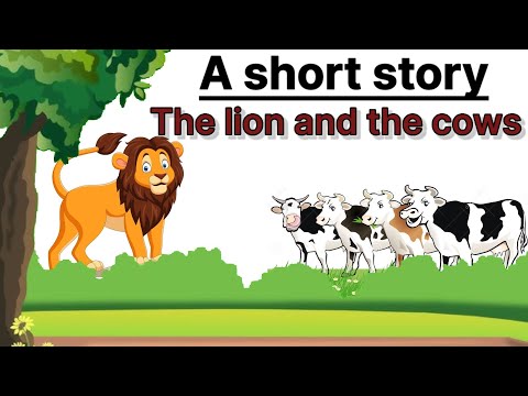 A short story / the lion and the cows / moral stories in english / story telling 