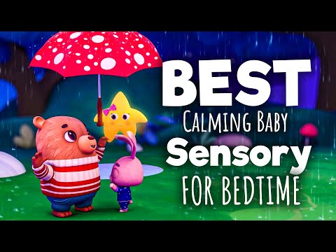 Best Baby Bedtime Lullabies - Relaxing Rain Animation - Sleep Music for Infants - Baby Sensory 🌙✨