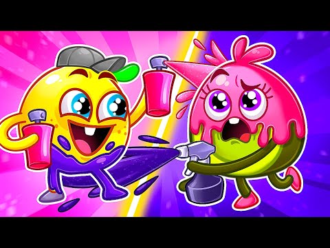 Blue vs. Pink Challenge 👠✨ Kids Cartoon Fun for Learning and Play with Pit &amp; Penny Family 🥑