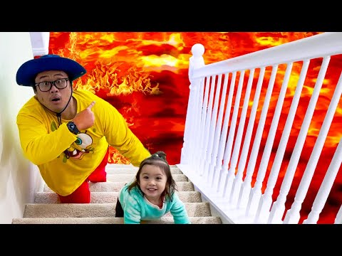 The Floor is Lava Pretend Play Story with Maddie