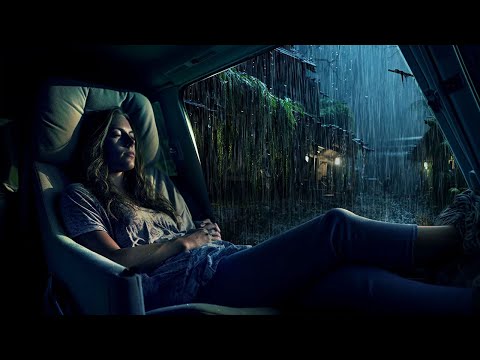 Camping Car Window with Rain Sounds for a restful Deep Sleep - Night Thunderstorm for Insomnia