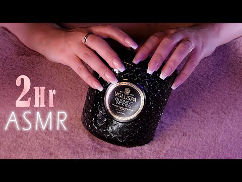 🎧ASMR Tapping, Scratching &amp; Scratchy tapping / NO TALKING / 2Hr / plus Rain effect / Sleepy Triggers