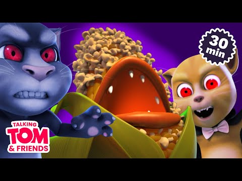 Vampires and Popcorn! Scary Movie Marathon (Talking Tom &amp; Friends Halloween Special)