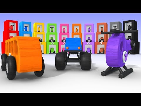 Learn Numbers with Color Trucks and Buses - Numbers Collection for Children