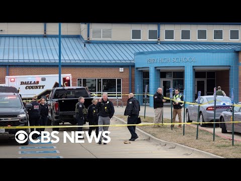 Iowa police brief reporters on shooting at Perry High School | CBS News