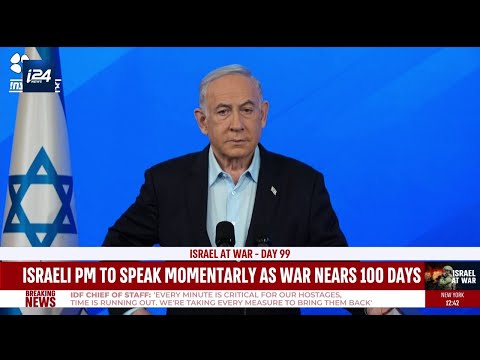 PM Netanyahu gives a statement, takes questions on the eve of the 100th day of the war