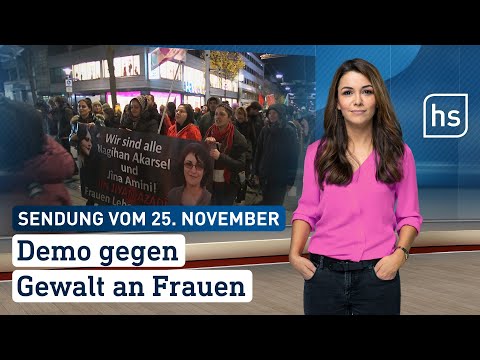 Demo gegen Gewalt an Frauen | hessenschau vom 25.11.2023