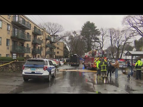 Shots fired at apartment building where firefighters were responding in Boston, suspect in custody