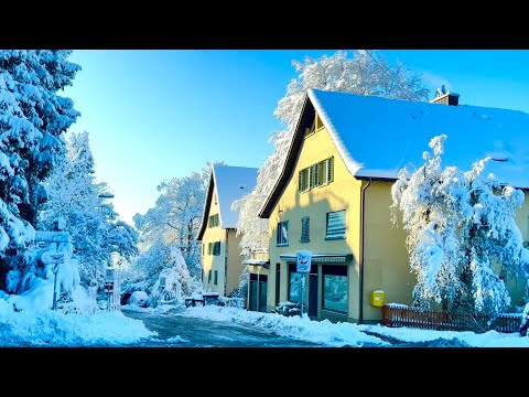 SWITZERLAND _ Winter Wonderland🇨🇭Zurich City Covered In Snow , City Snowfall