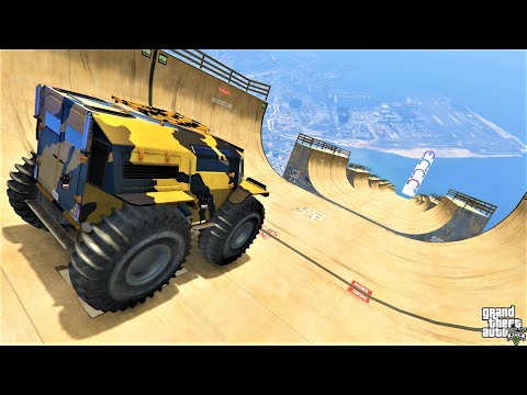 GTA 5 🐸 Skate Halfpipe Ramp Race