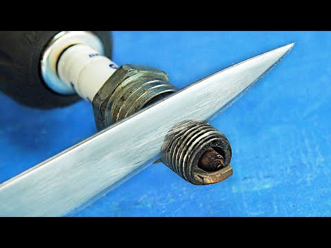 KNIFE like a Razor in two minutes! Few people know this function of the spark plug!