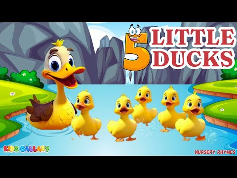 Five Little Ducks | Nursery Rhymes With Lyrics | Nursery Rhymes Animation | Five Little Ducks Song |