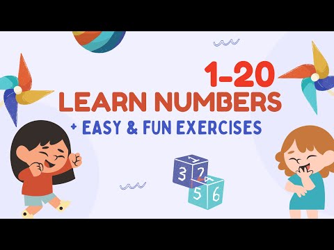 LEARS NUMBERS  IN ENGLISH /  1- 20 / learn &amp;amp; play -