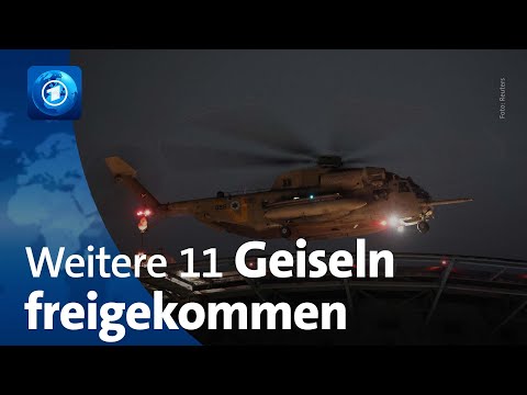 Lage in Nahost: Weitere 11 Geiseln von Hamas freigelassen