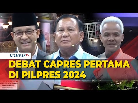 Debat Pertama Capres Anies, Prabowo dan Ganjar di Pilpres 2024