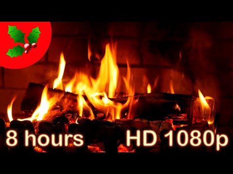 ☆ 8 HOURS ☆ CHRISTMAS MUSIC Instrumental ♫ ☆ NO ADS ☆ FIREPLACE ☆ YULE LOG ☆ Upbeat GUITAR Carols