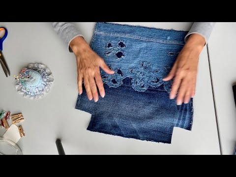 You can make this Beautiful Denim TOTE BAG from old jeans DIY Tutorial