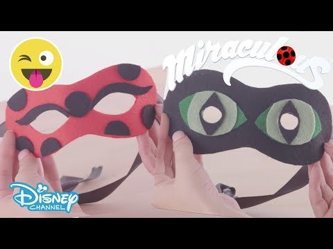 Miraculous Ladybug | Tutorial - Ladybug and Cat Noir's Mask ? | Disney Channel UK