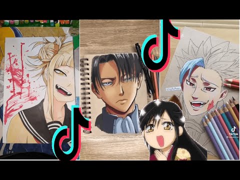 Amazing ANIME Drawing On Tik tok || Tik tok Compilation