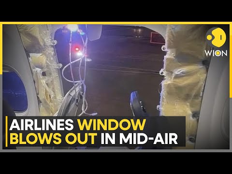 Alaska Airlines flight makes emergency landing after window blowout mid-flight| WION Shorts