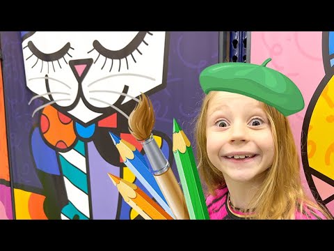 Nastya receives drawing lessons from a famous contemporary artist