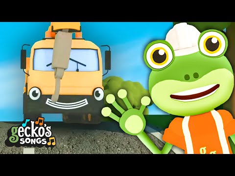 Caroline The Crane Truck Song | Gecko's Garage Songs｜Kids Songs｜Trucks for Kids