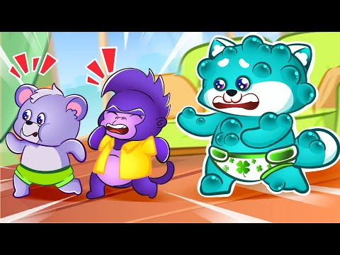 Help Me! Go Away, Biting Monster 👿👹Kids Songs And Nursery Rhymes || Monster Cartoon by Lucky Zee Zee