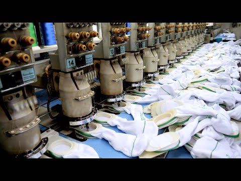 The largest custom socks manufacturing plant. Sock factory in Korea