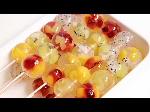 노 젤라틴! 과일 곤약 젤리 만들기 Fruit konjac jelly recipe