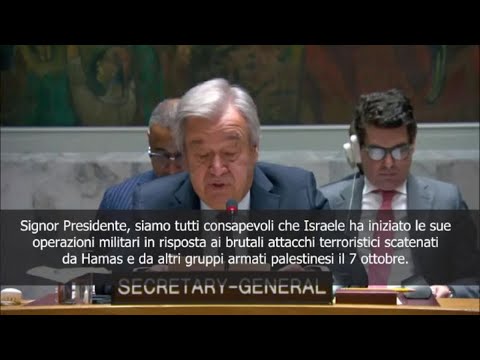 Guterres: Violenza Hamas non legittima punizione collettiva dei palestinesi