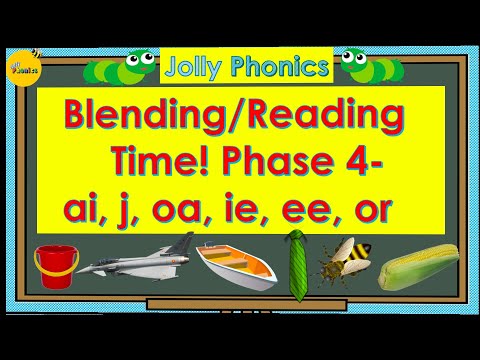 Practice Blending/Reading for beginners-Jolly Phonics Group 4- ai, j, oa, ie, ee, or