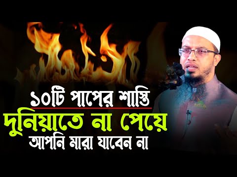 ১০টি পাপের শাস্তি দুনিয়াতে না পেয়ে আপনি মারা যাবেন না | শায়খ আহমাদুল্লাহ হাফিঃ