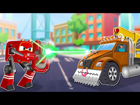 SuperCar Rikki Stops the Giant Monster Machine from Destroying The City!