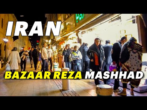 Night WALK Around BAZAAR REZA OLD &amp; AMAZING Bazaar in Mashhad IRAN 🇮🇷 ایران مشهد بازار رضا