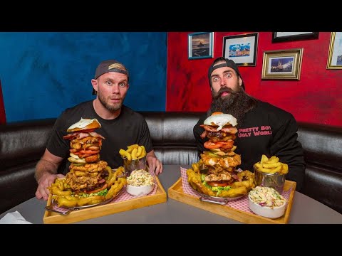 THAT UNBEATEN BURGER CHALLENGE WITH THAT SWEARY PERSONAL TRAINER GUY...JAMES SMITH | BeardMeatsFood