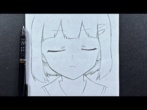 Cute anime drawing | how to draw cute anime girl step-by-step