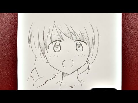 Easy anime drawing | how to draw cute anime girl step-by-step