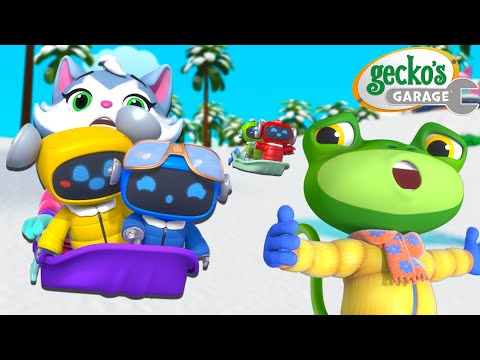 Sleigh it Ain't Snow! | Gecko's Garage | Trucks For Children | Cartoons For Kids