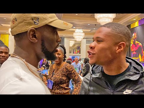 The moment when Terence Crawford STEPPED to Devin Haney &amp; SIZED HIM UP; Did he intimidate him?