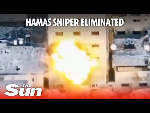 IDF attack helicopter BLASTS Hamas sniper in Gaza Strip